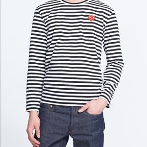 Comme De Garçons Play Stripe Long Sleeve (small)